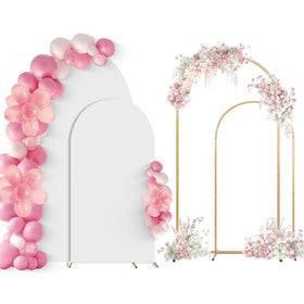 SuuWoee arch-backdrop-stand 6ft with cover enhances ceremony backdrop.