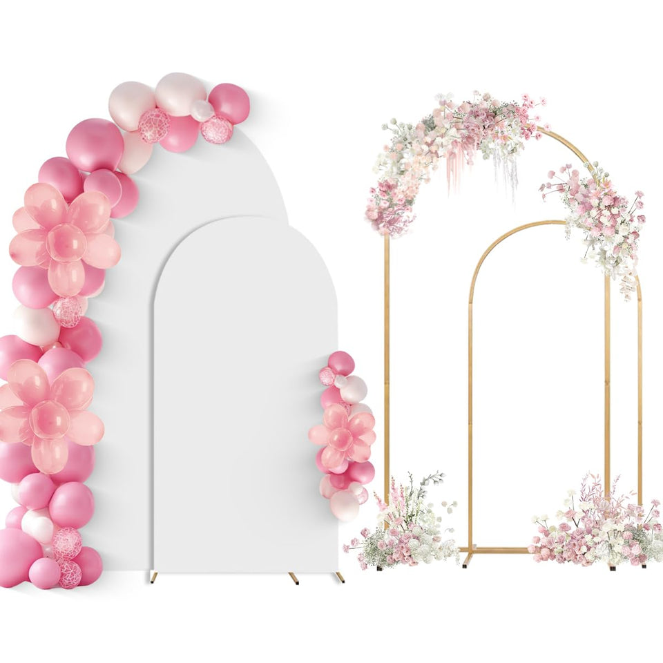 SuuWoee arch-backdrop-stand 6ft with cover enhances ceremony backdrop.
