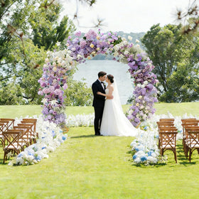SuuWoee wedding arch decorated with balloons for ceremonies