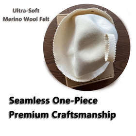 Suvast Merino Wool Sauna Hat brushed finish showcases smooth, skin-friendly surface