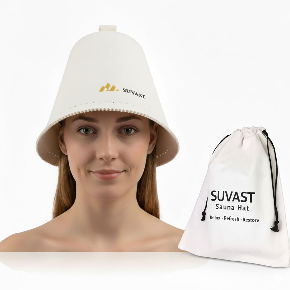 Suvast Merino Wool Sauna Hat with seamless design for comfortable heat protection in saunas