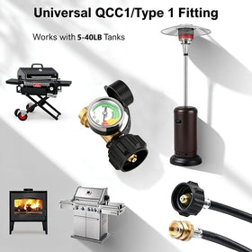 Suwdjpwo gauge suits grills, RVs, fire pits, and patios.