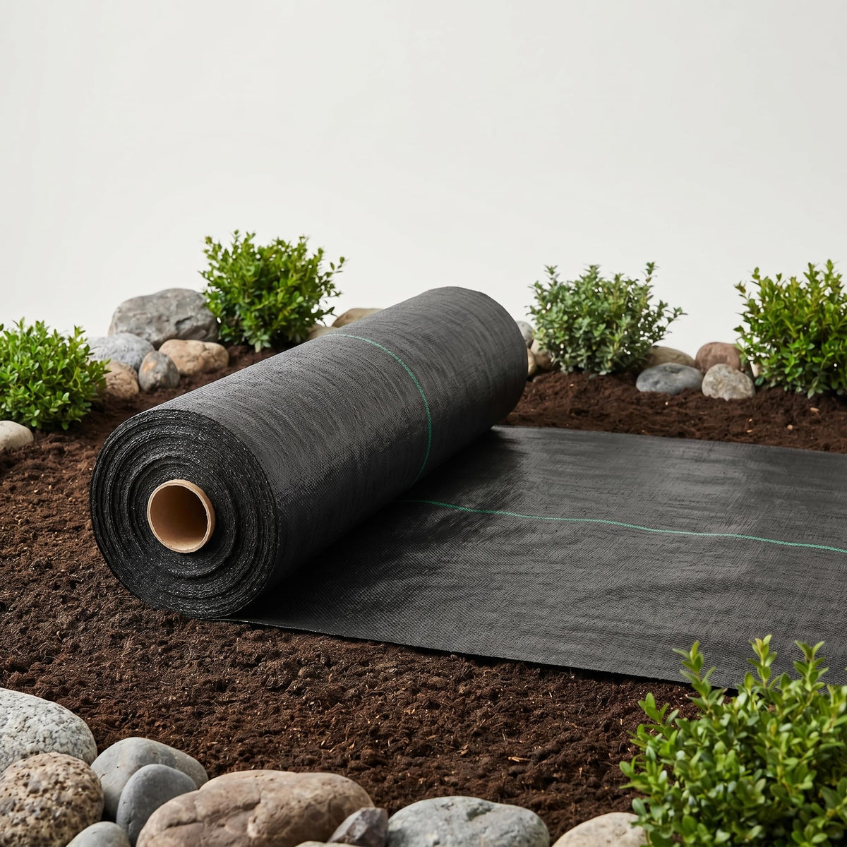 Suwimut green-stripe design guides planting and prevents drift in garden beds.