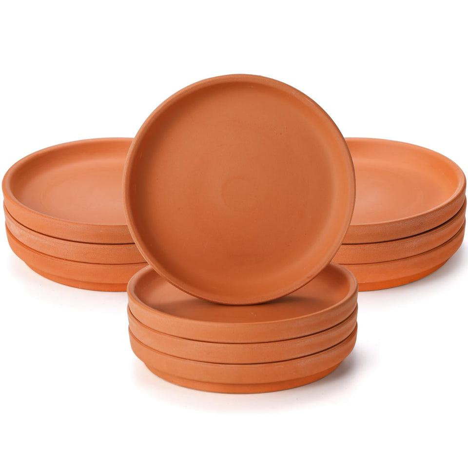 Suwimut terracotta saucer 6inch pack keeps plant drainage tidy indoors.