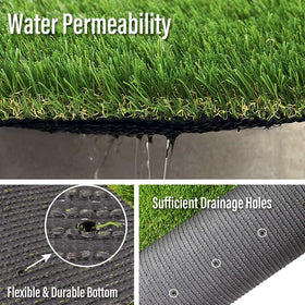 SUWUYUE grass with drainage holes for quick drying after rain.
