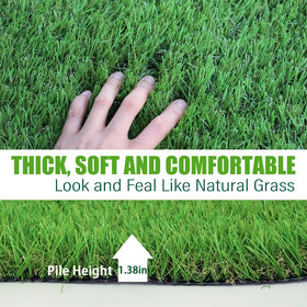 SUWUYUE pet-friendly lawn closeup showcases soft surface for pets.