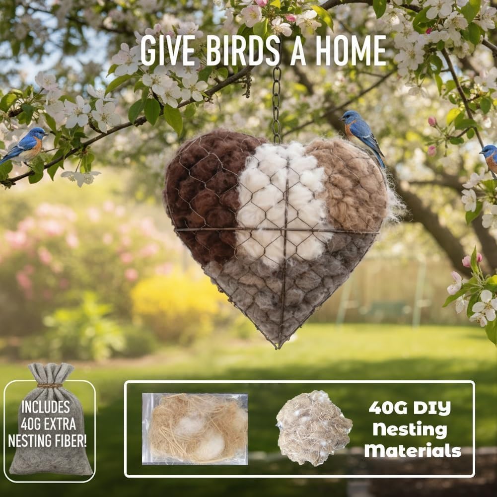 Suyaaa package includes heart nest and initial nesting material.