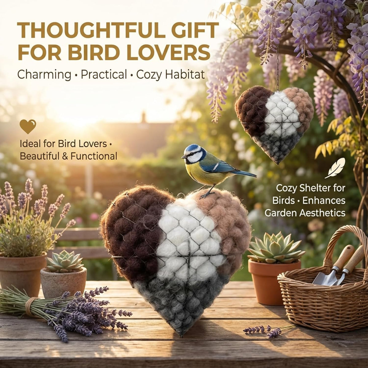 Suyaaa soft plush nesting fiber provides warm materials for birds.