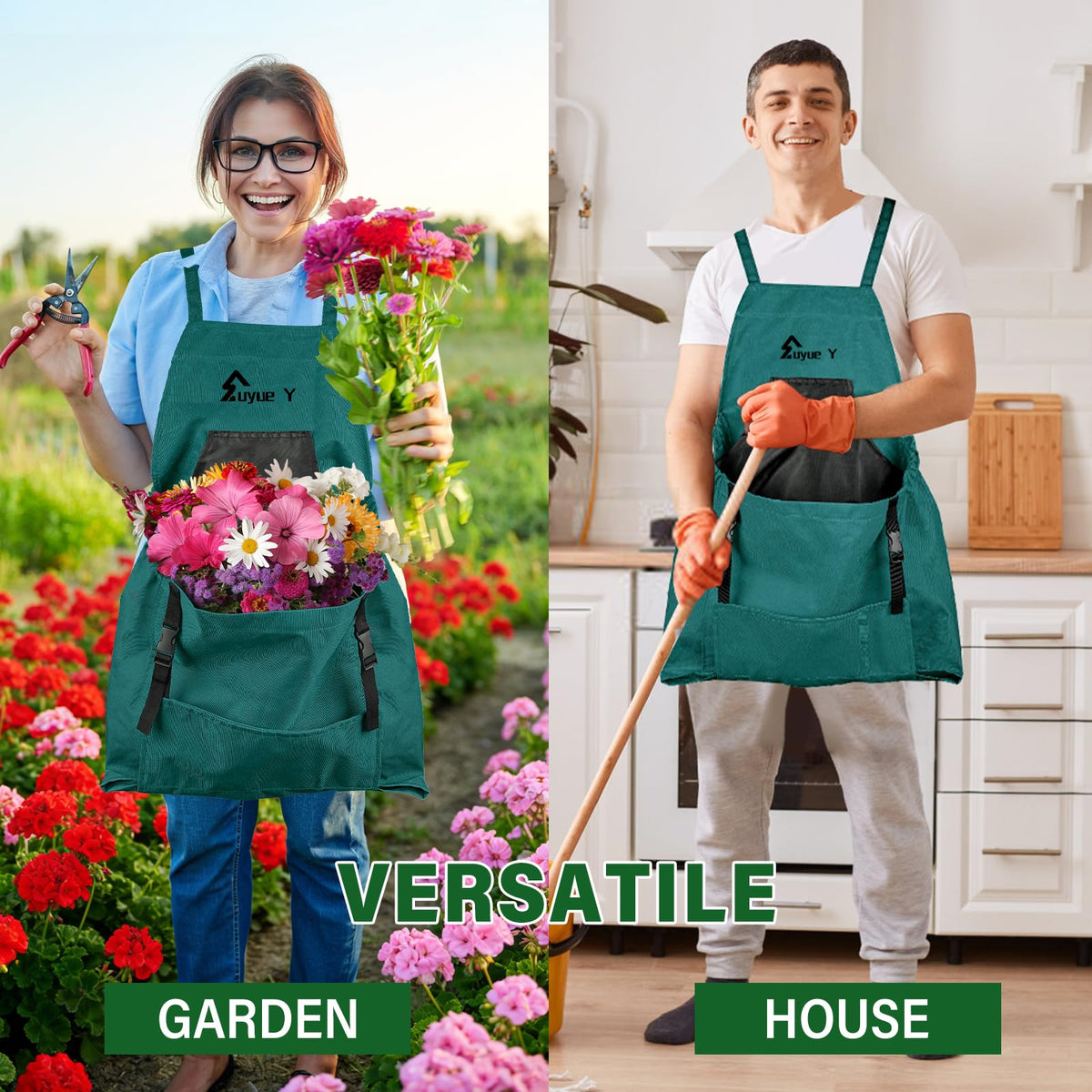 Suyue Y cross-back harvest apron offers comfortable waist cinch