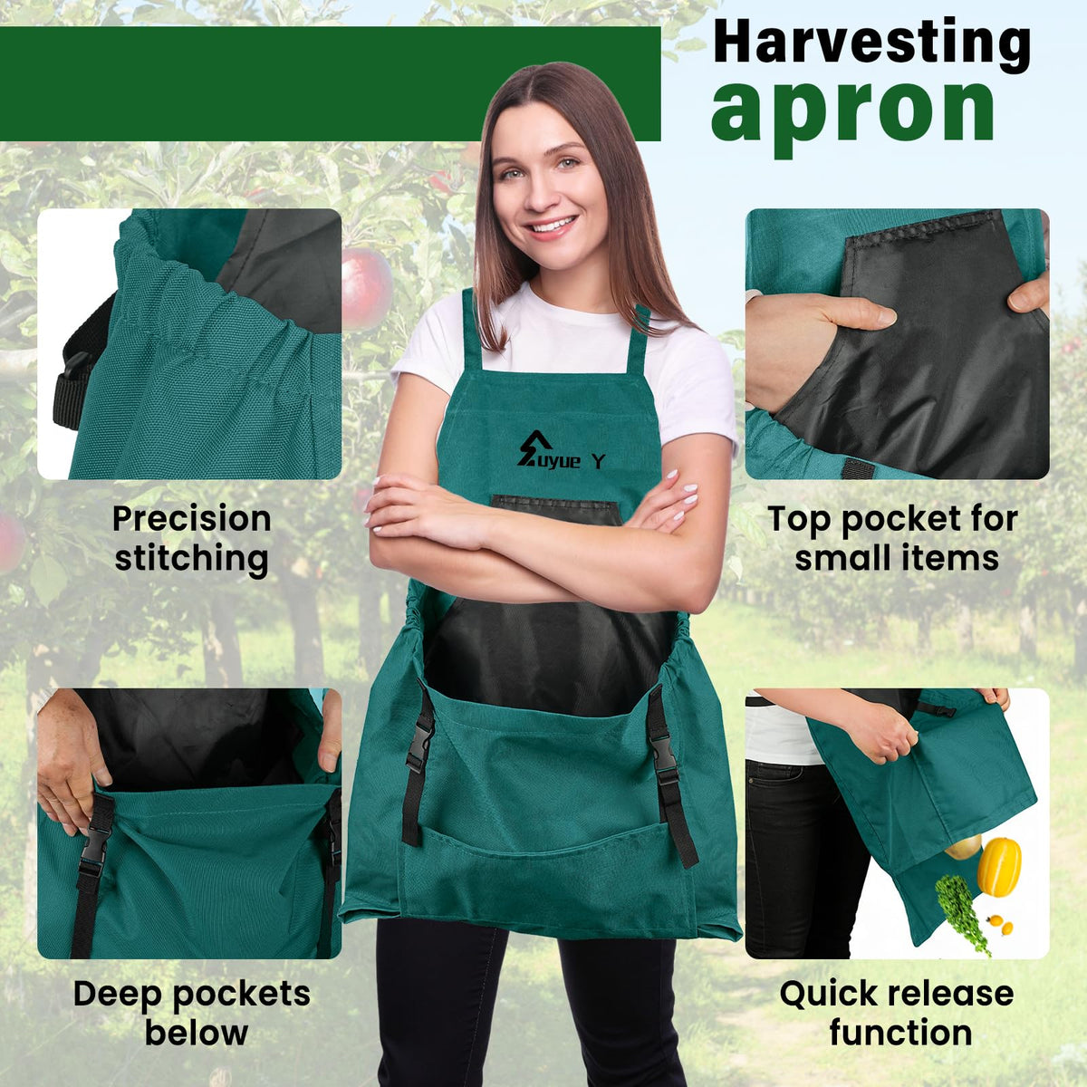 Suyue Y quick-release pocket makes dumping harvests simple