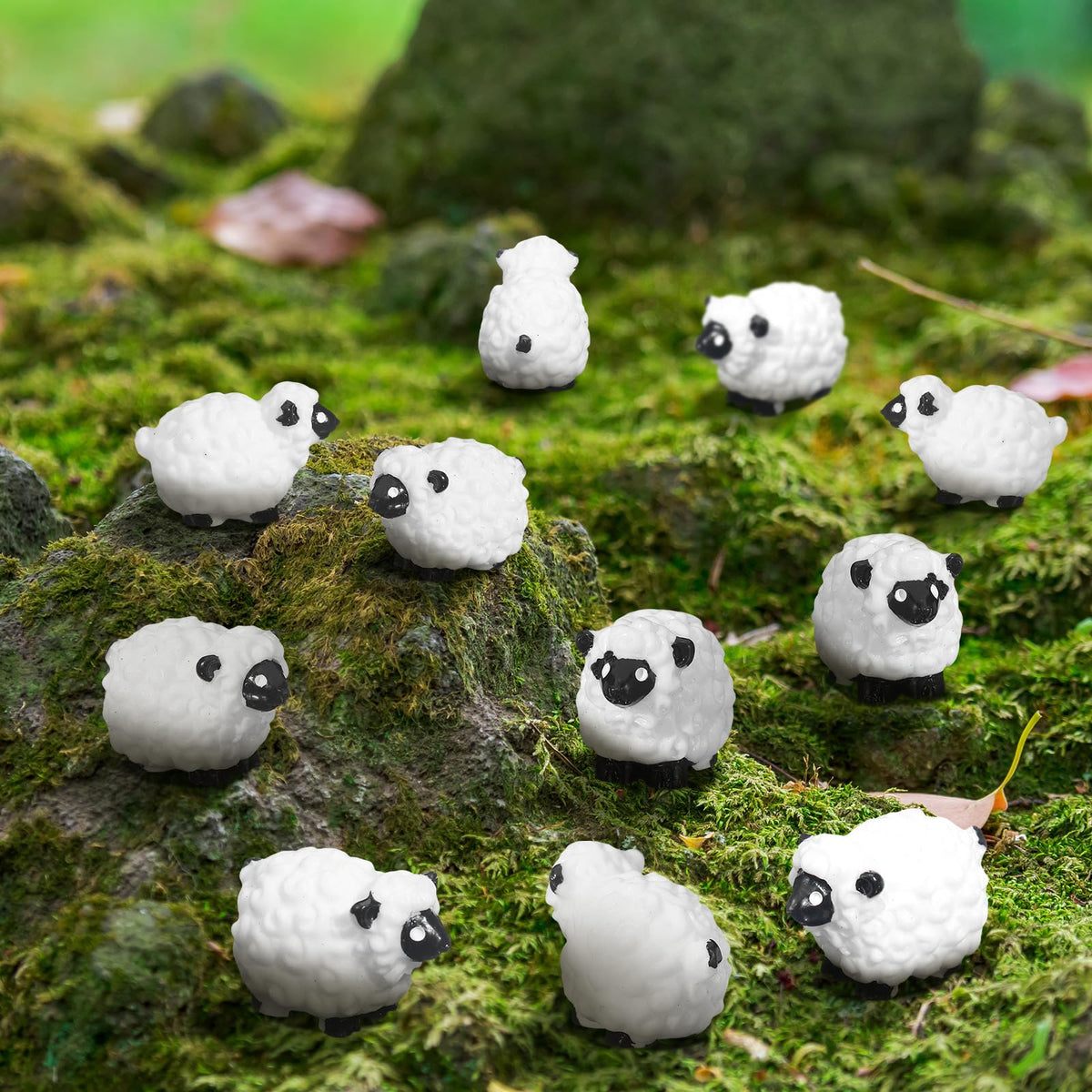 Suzile cake topper mini sheep for cute desserts and party displays.