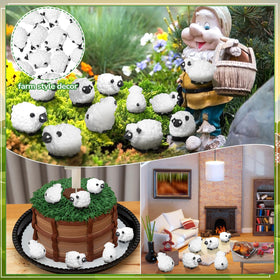 Suzile DIY craft mini sheep ornaments for creative arrangements.