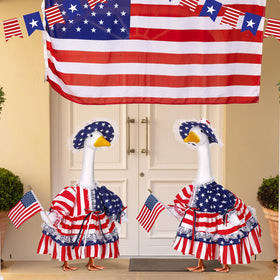 Suzile patriotic design with red, white, blue colors and stars.