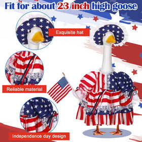 Suzile Independence Day cap and flag add playful detail to 23-inch geese