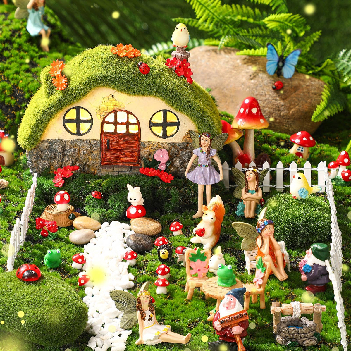 Suzile miniature gnomes add whimsy to pots, lawns, or micro landscapes.
