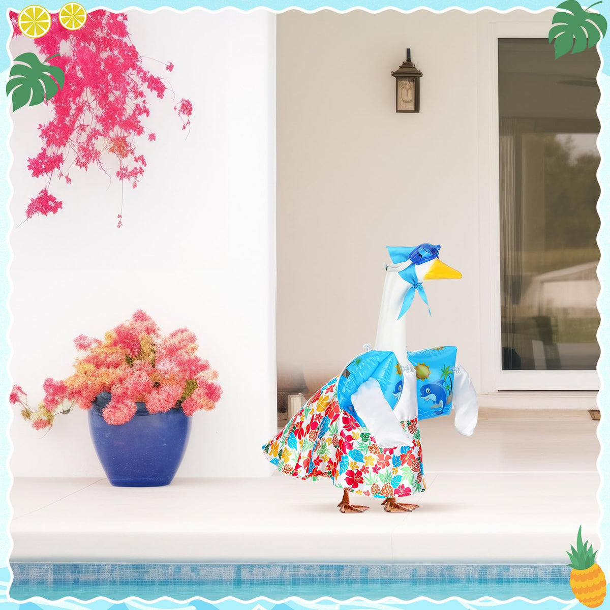 23-inch lawn decoration by Suzile maintaining secure outdoor display