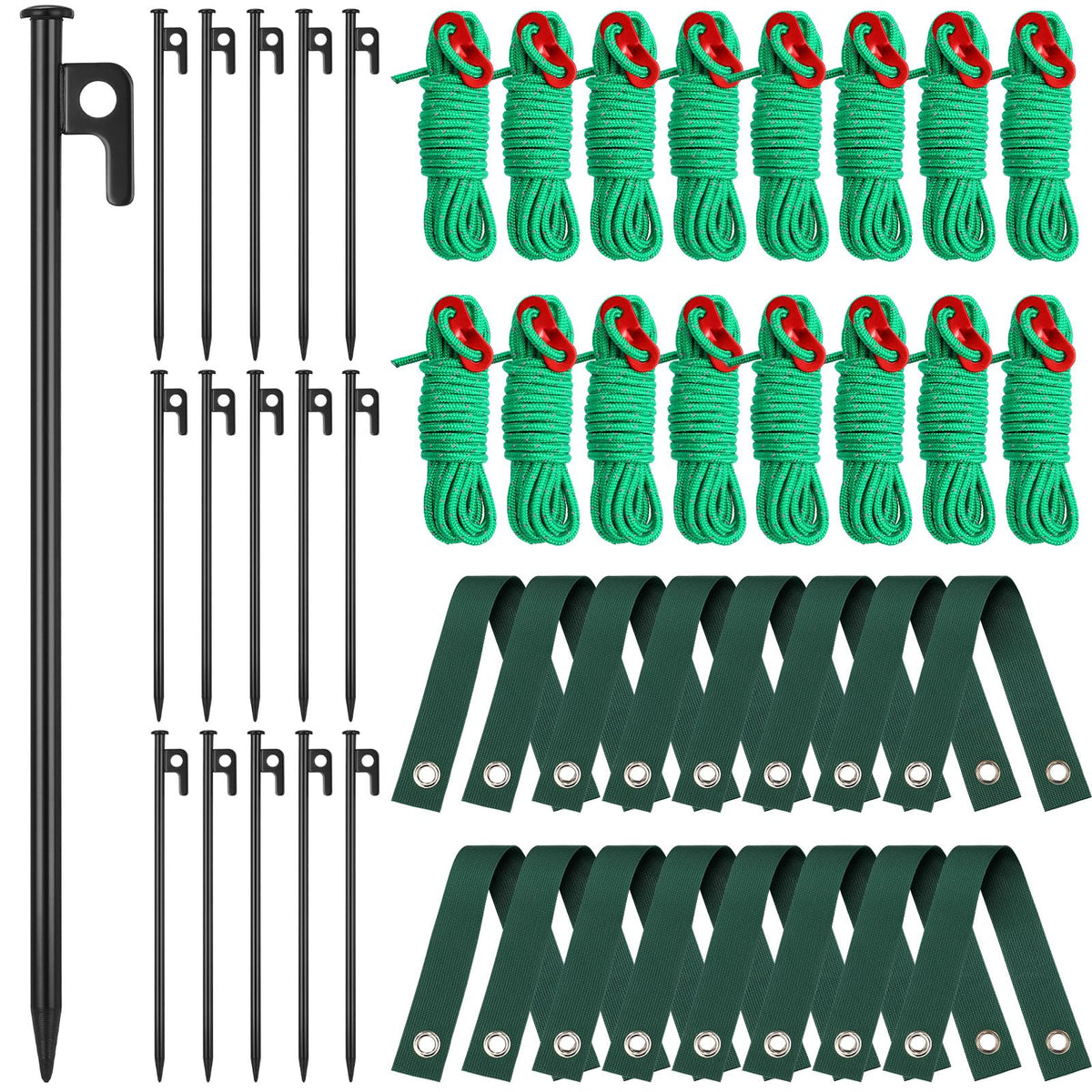 Suzile Tree Stake Kit with steel stakes stabilizes a young sapling against wind.