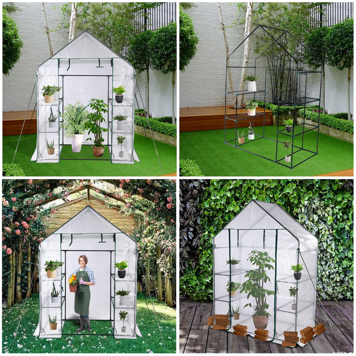 SV SCOOL VALUE greenhouse UV-resistant cover shields plants from sun outdoors.
