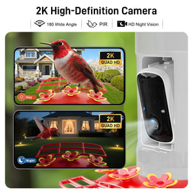 SV3C hummingbird feeder ant moat blocks ants, preserving nectar as you observe.