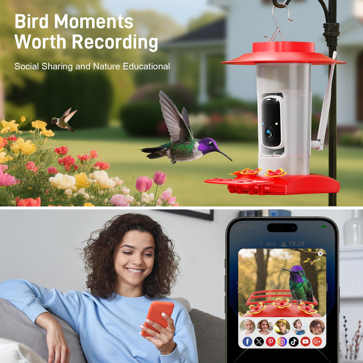 SV3C app alerts and clips make sharing backyard moments easy.