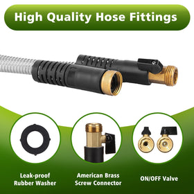 Svansea 10-function spray nozzle offers versatile watering patterns.