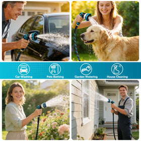 Svansea 10-pattern spray nozzle offers versatile watering options.