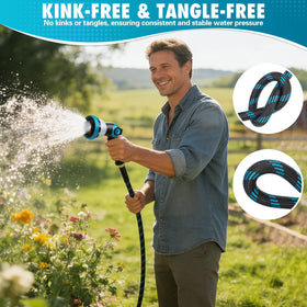 Svansea fabric hose remains flexible in heat and cold for all-season use.