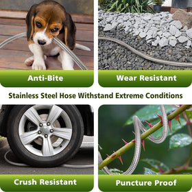 Svansea lightweight hose for easy coiling and transport.
