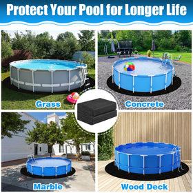 Svepndic pool pad ground cloth provides flat base for liner installation
