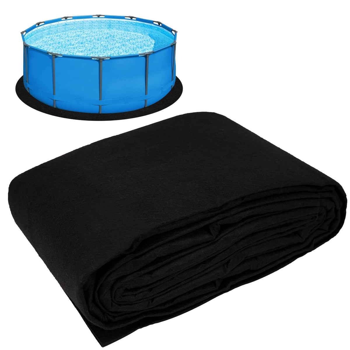 Svepndic 15ft round pool liner pad underlay protecting the liner from ground hazards