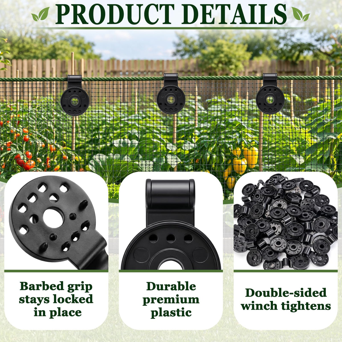 Svepndic clip for mesh fabric ideal for shade cloth installations.