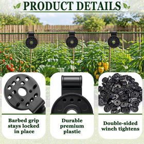 Svepndic clip for mesh fabric ideal for shade cloth installations.