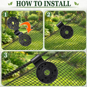 Svepndic garden netting clip keeps netting in place.