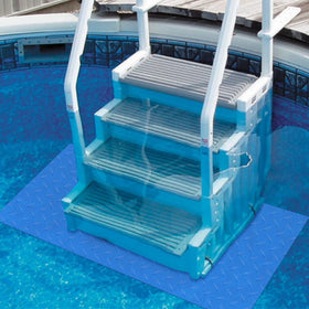 Svepndic ladder mat rolled up for easy storage when not in use.