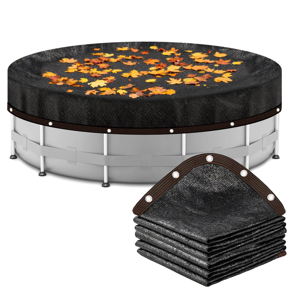 Svepndic leaf net pool cover 18ft blocks leaves and debris, keeping water clear.