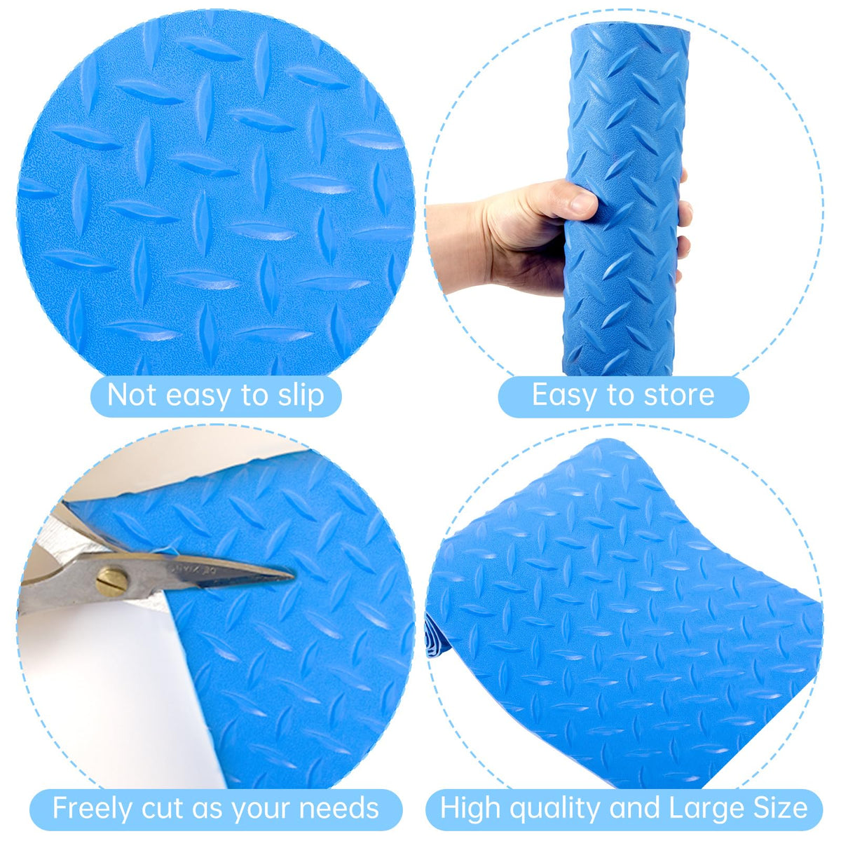 Svepndic pool ladder mat features bottom adhesion to stay in place