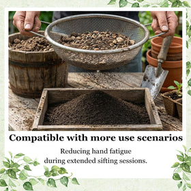 Heavy-duty tool suitable for compost, gravel, and soil cleaning