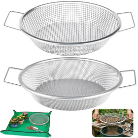 Svincolare soil sifter fits 5-gallon bucket for efficient screening