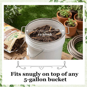 Svincolare soil sifter with ergonomic handle reduces hand fatigue