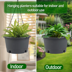 Svxtoby modern hanging planters arranged on a balcony for display.