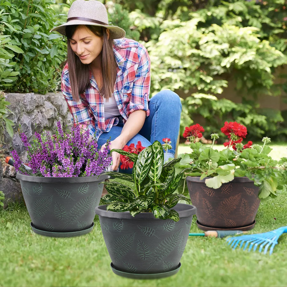 Svxtoby durable polypropylene planter resists cracking in sun and rain