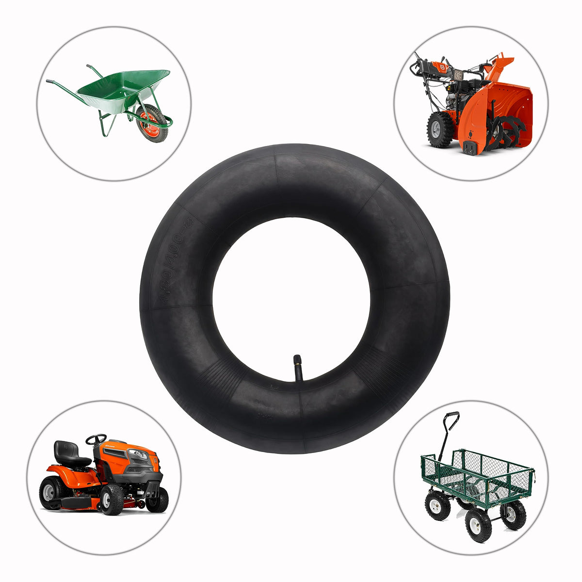 Swagnaz 8-inch straight valve tube fits light utility carts with ease.