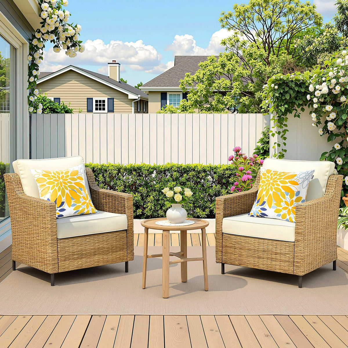 SWANCOCO all-season style adds color and comfort to patios.