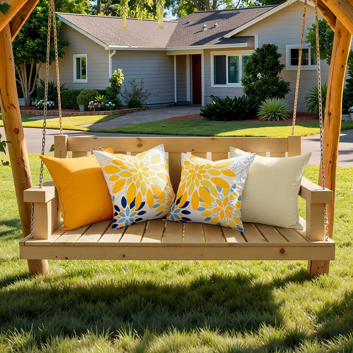 SWANCOCO 18x18 pillow covers fit standard inserts with simple care.