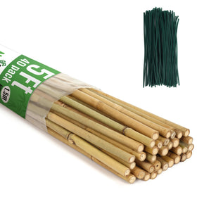 SWANGSA bamboo stake 146 cm tall provides sturdy garden support.
