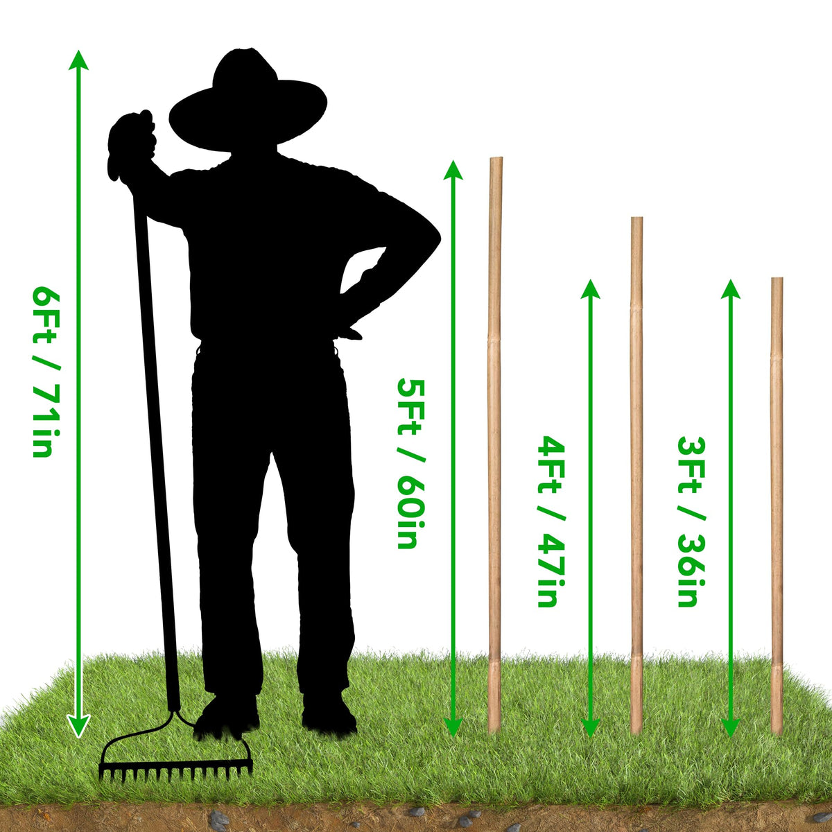 SWANGSA handmade bamboo stakes offer durable, reusable garden support