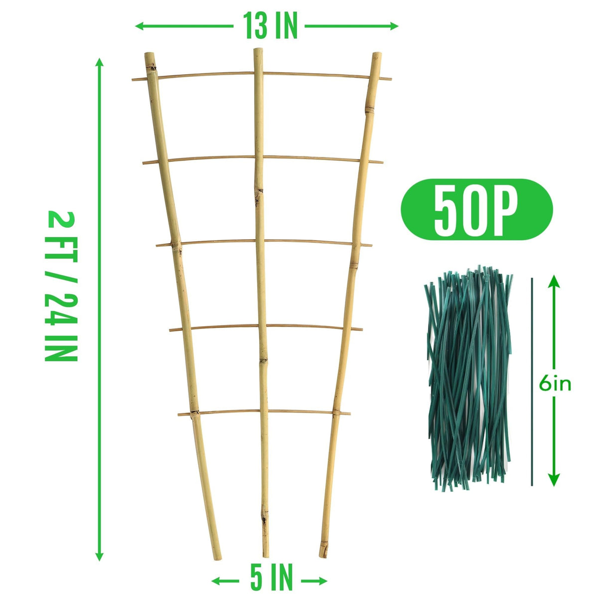 SWANGSA weather-resistant bamboo trellis endures outdoor use while guiding vines upward.