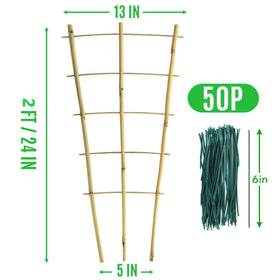 SWANGSA weather-resistant bamboo trellis endures outdoor use while guiding vines upward.