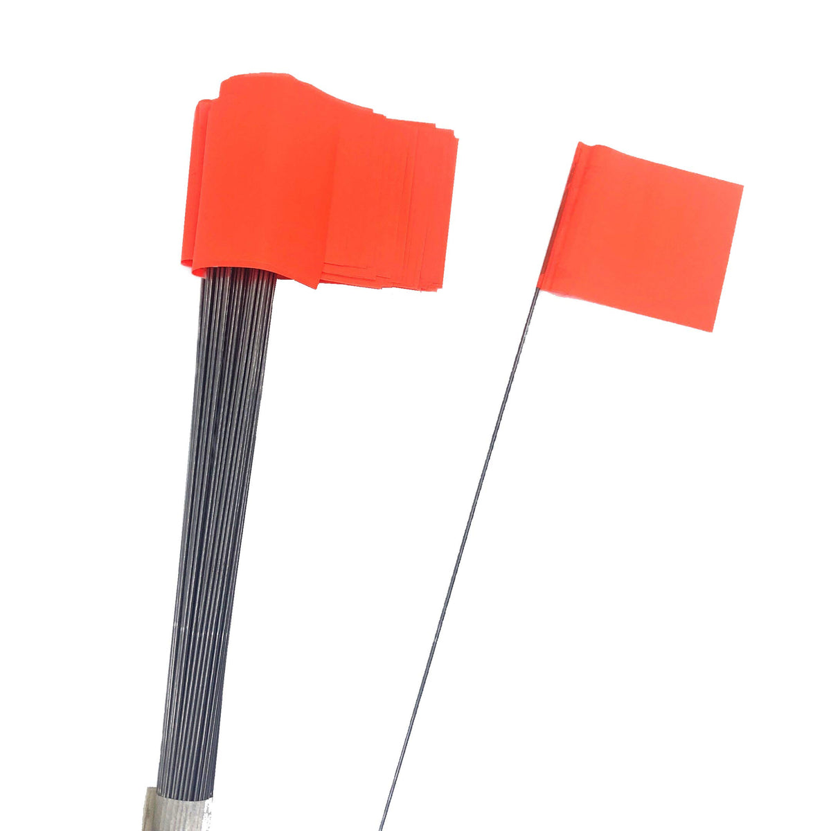 Swanson marking flags closeup shows bright fluorescent color for high visibility.