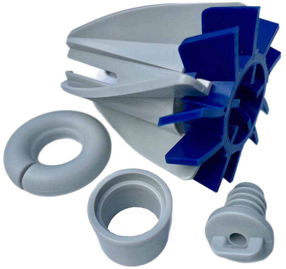SWASHER Polaris tail foam replacement reduces spray and keeps pool edges dry.